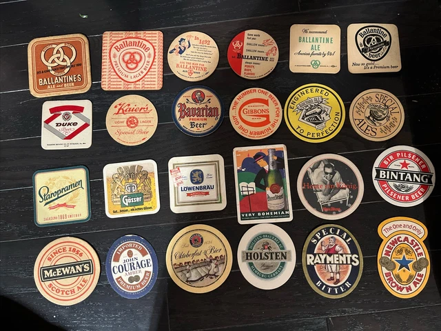 Beer Coasters Pub Bar Drink Cardboard Paper Coasters Lot of 24 Vintage (4 PA)#2