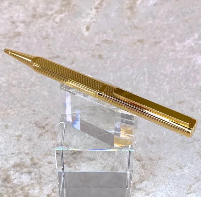 Vintage Dunhill Ballpoint Pen Dress Gold Finished Godron Model