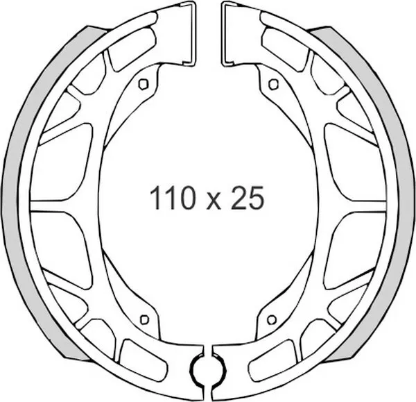 DAELIM/HONDA/KYMCO/PEUGEOT/SYM BRAKE HANDS (110x25mm) (FT 01200)