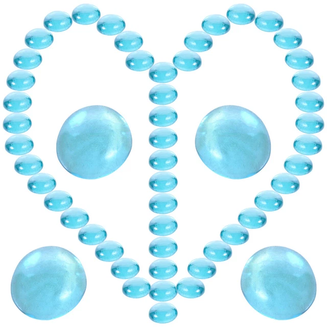Glass Stones Blend Bead Aquarium Pebbles Small Vases Gravel Flat Beads