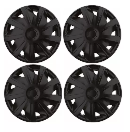 Boxer Deep Dish Wheel Trims Cover Black Full Set Of 4 Hub Caps 16" 16 Inch