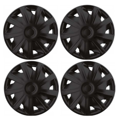 Renault Master Deep Dish Wheel Trims Cover Black Full Set 4 Hub Caps 16" 16 Inch
