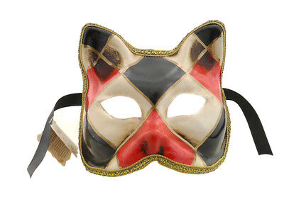 Mask Wolf Civet Cat Carnival Venice Authentic 2