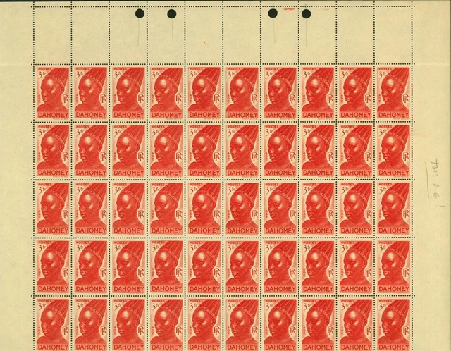 Dahomey 1941-French Colony -MNH stamps.Yvert Nr.:138. Sheet of 50.(EB) AR1-01247