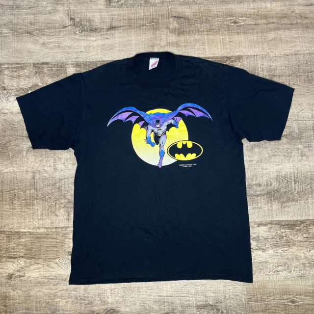 Vtg 1989 Batman Tshirt Shirt DC Comics Logo 7 Comic Book Jerzees Made In USA XXL