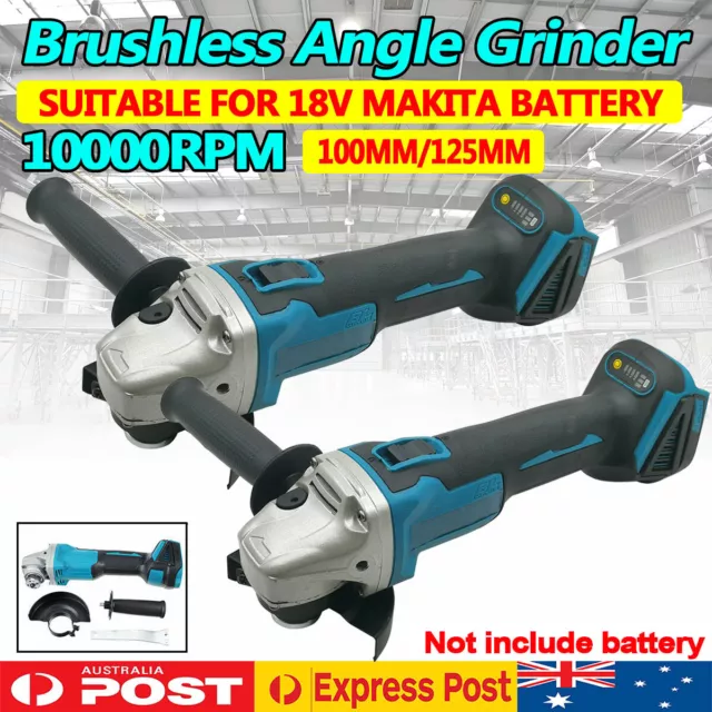 Cordless Brushless 100mm 125mm Angle Grinder Body For Makita 18V Battery DGA504Z