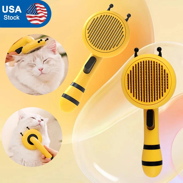 Pet Hair Remover Dog Cat Comb Grooming Massage Deshedding Self Cleaning Brush