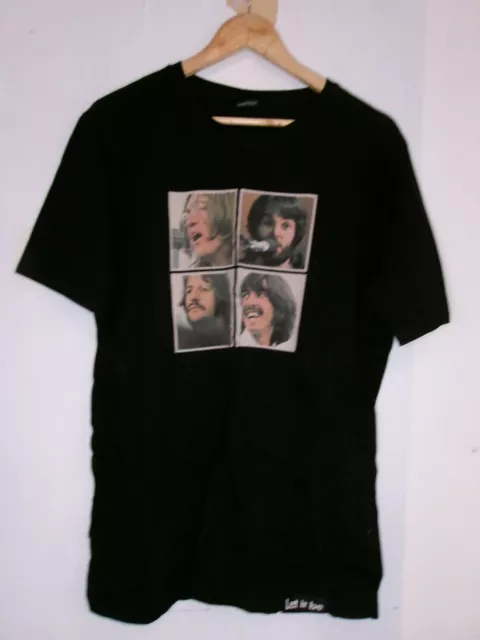 the beatles shirt mens size large black let it be john lennon paul mccartney