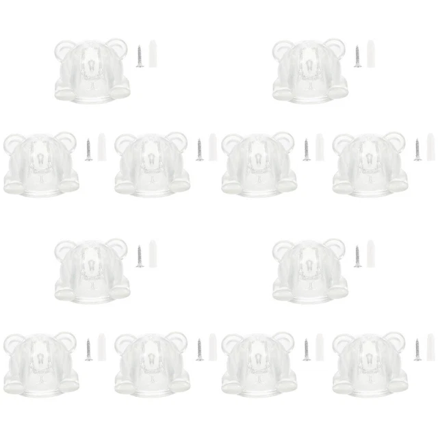 12 PCS Adorable Porte Arrêt Silicone Bustper pour la maison Baby Room Bedroom
