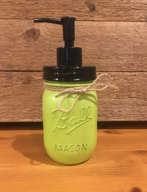 Painted Mason Jar Soap Pump Dispenser Loation Pump Vase Tooth Brush Holder