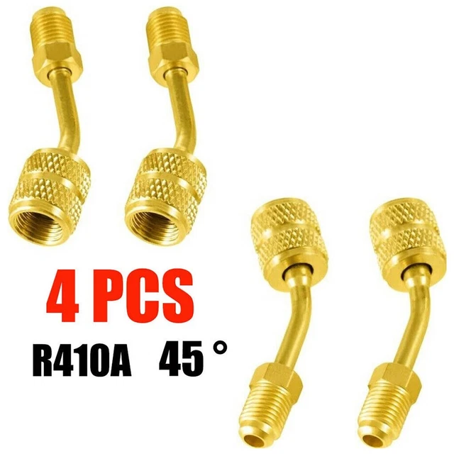 4 Adattatori 45° R410A Da 5/16 Femmina A 1/4 Maschio Flare – Raccordi Climatizzazione