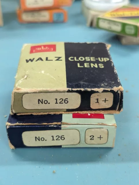 46mm Threaded Walz No. 126,  1+, 2+ Close up Filters Lens-NOS