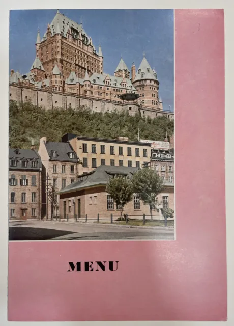 1949  Canadian Pacific Dining Car Menu Banner Tours Of The West