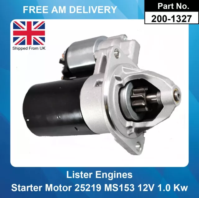 Fits Lister Petter Starter Motor 375850 25219 26631 27018 LRS270