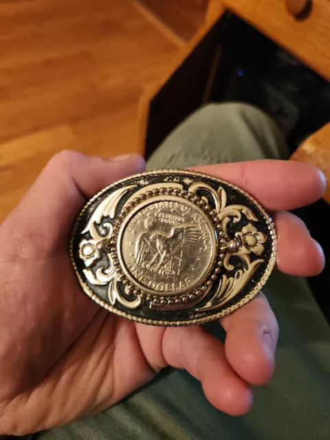 Western Copper Color American Eagle Engraved Belt Buckle Fits 1-1/2(38mm)  Belt