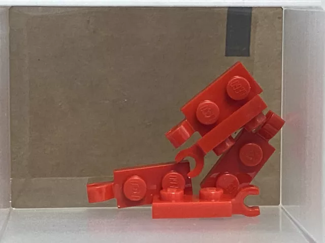 LEGO Parts - Red Plate 1 x 2 with Clip on End - No 63868 - QTY 5