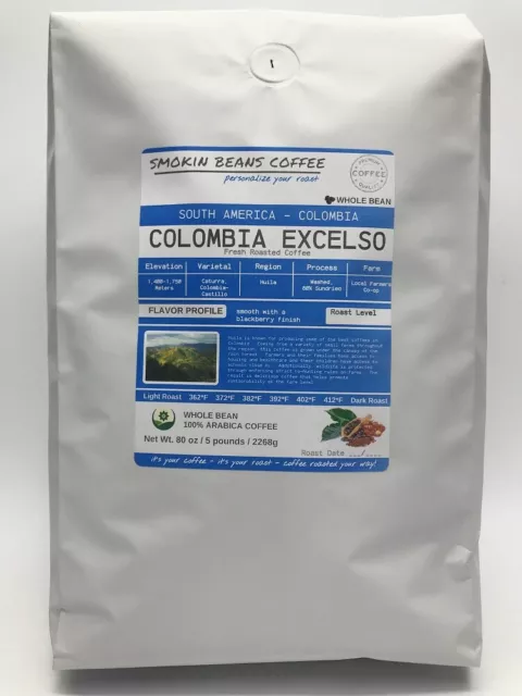 8oz/5lb - Colombia – South America – Fresh Roasted To Order Coffee