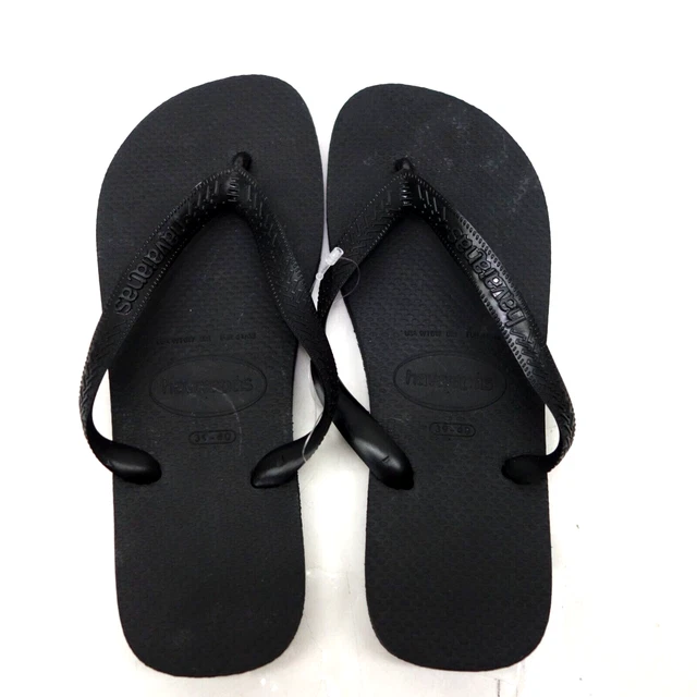 Havaianas Womens Black Slide Slip On Flip Flop Thong Sandals US 9/10 EU 41/42