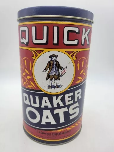 1991 Quick Quaker Oats Tin Limited Edition 1922 Replica Advertising Vintage