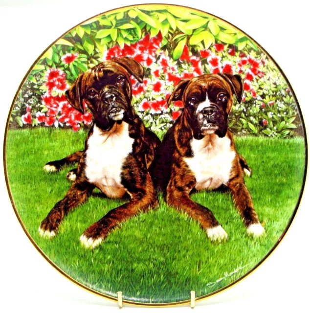 Boxer ~ Togetherness ~ Porcelain Danbury Mint Plate