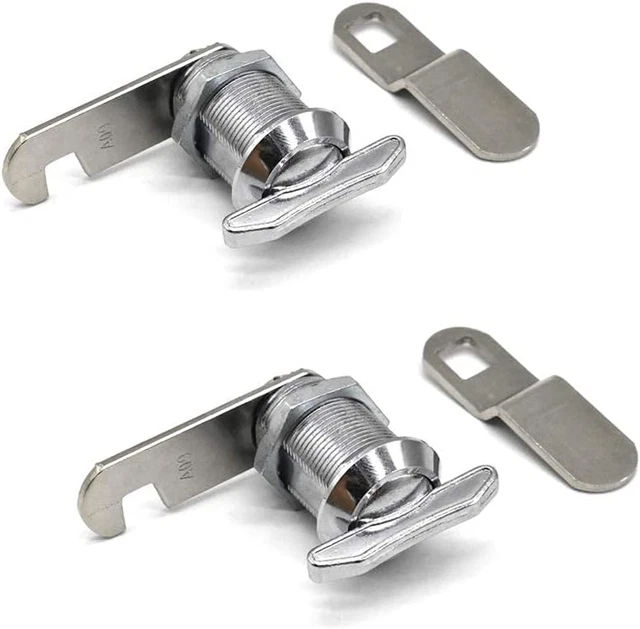 2Pcs Thumb Operated Cam Lock 1-1/8" Non-Locking Compartment Lock for RV Compa...