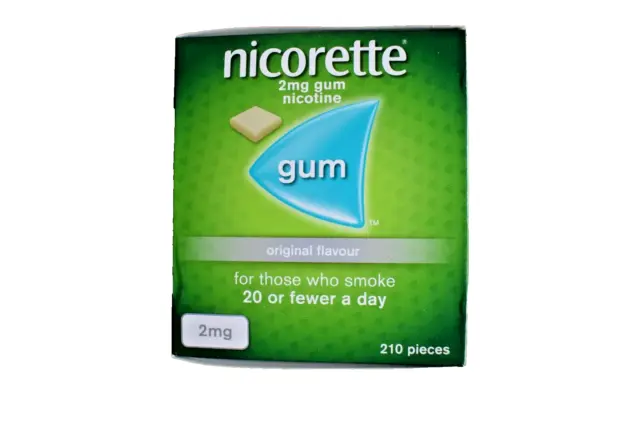 Nicorette Gum 2mg Original Nicotine Chewing Gum 210 Pieces