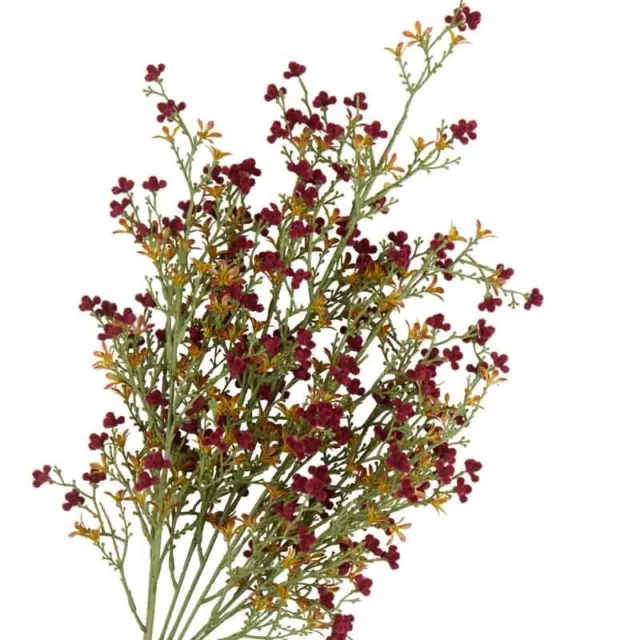 Factory Direct Craft Burgundy Artificial Starflower and Berry Bush | for In