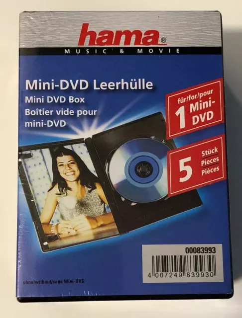 Hama 5x Pack Mini-DVD Mini-CD 8cm Hüllen Leer-Hülle Case Box CD-R DVD-R CD-Hülle