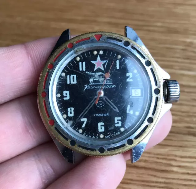 Watch Vostok Komandirskie Wostok Vintage Wristwatch USSR Rare Russia Soviet