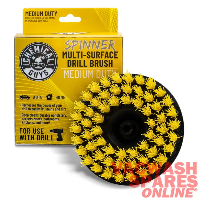 CHEMICAL GUYS SPINNER Multi Surface Drill Brush Carpet,Mats,Upholstery