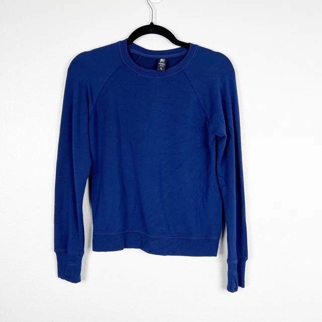 Athleta Girl Pullover Long Sleeve Cross Cross Back Blue Sz L