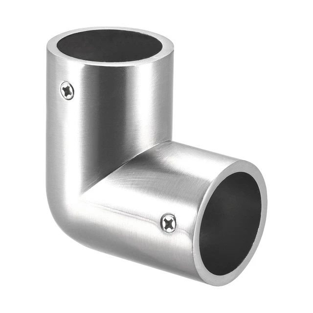 Riel Codo Montaje 90 Grados 2-Vías Zinc Aleación Conector para 25mm OD Pasamanos