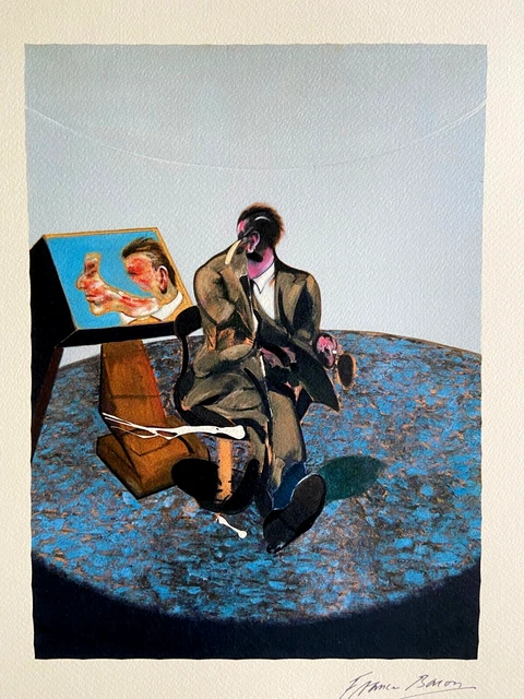 Francis Bacon '' Retrato De George Dyer Allo Espejo ''Litografía 1975