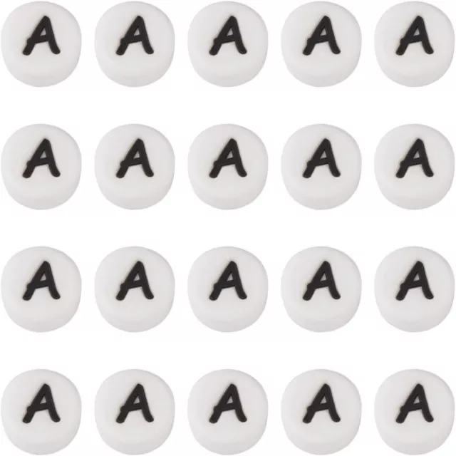 100PCS ACRYLIC LETTER A Alphabet Silicone Beads Vowel Letter Beads Women  $3.16 - PicClick AU