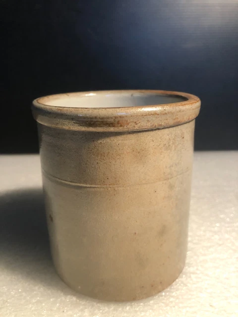 ancien Pot à confitures ou rillettes en grès  poterie artisanat vintage numéro 5