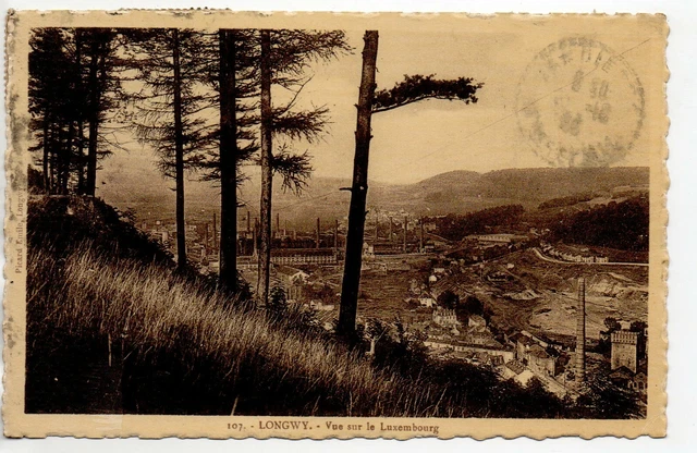 LONGWY - Meurthe et Moselle - CPA 54 - vue des usines vers le Luxembourg