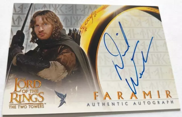 The Lord Of The Rings - The Two Towers Auto Card David Wenham (Topps 2002) #A49