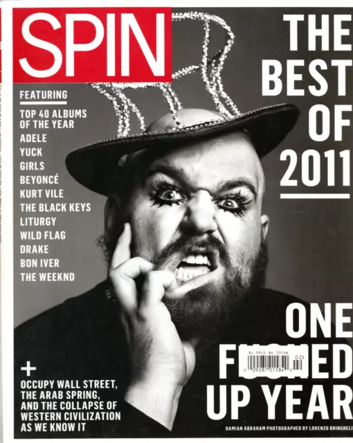 Spin Magazine January/February 2012 The Best of 2011 Damian Abraham Adele