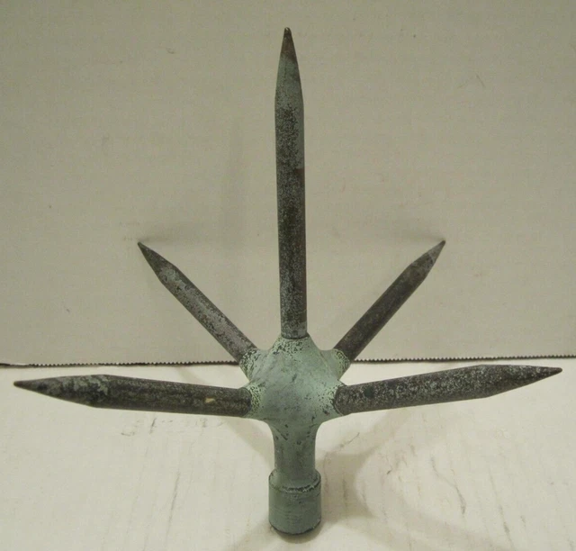 Old Original Large Ajax Style Lightning Rod Weathervane Tip Top Finial
