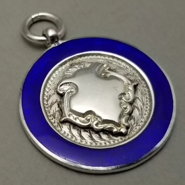 Vintage Solid Sterling Silver Fob Medal Pendant Hallmarked Birmingham 1936 10.6g