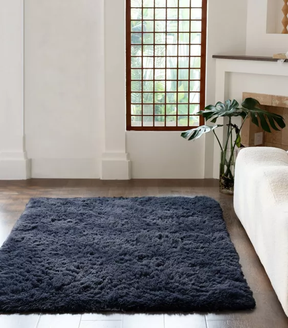 Fluffy Rugs Large Shaggy Rug Bedroom Living Room Anti Slip Soft Carpet Floor Mat