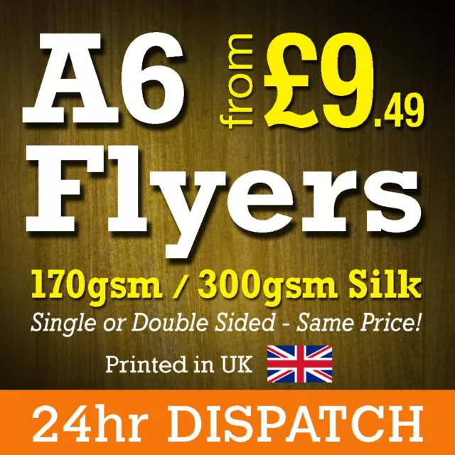 A6 Flyers Leaflets Printed Full Colour 170gsm 300gsm Silk - A6 Flyer Printing