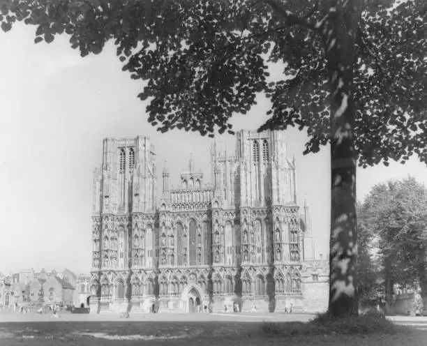 Wells Cathedral Somerset 1960 Old Photo