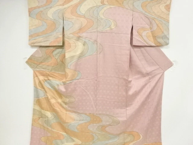 39651# Japanese Kimono / Kimono / Embroidery / Kinsai/  Stream & Classical P