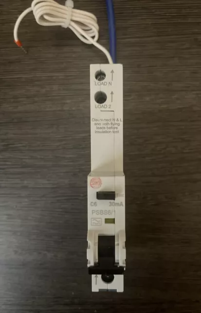 Wylex NH RANGE - PSBS6/1 - 6a 30mA TYPE C SINGLE POLE CLASS A RCBO New