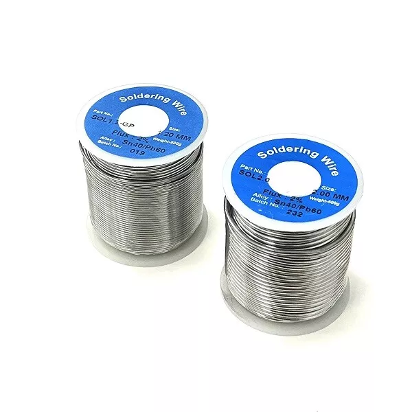 Flux Core Solder - Soldering Wire Various Sizes & Lengths Available 1.2mm 2.0mm