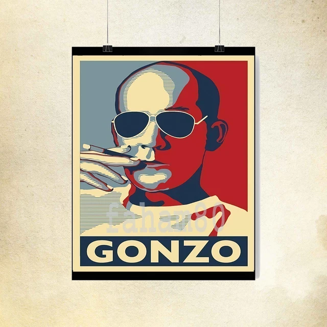 Hunter S Thompson GONZO Logo Black Poster Size 16" x 20"