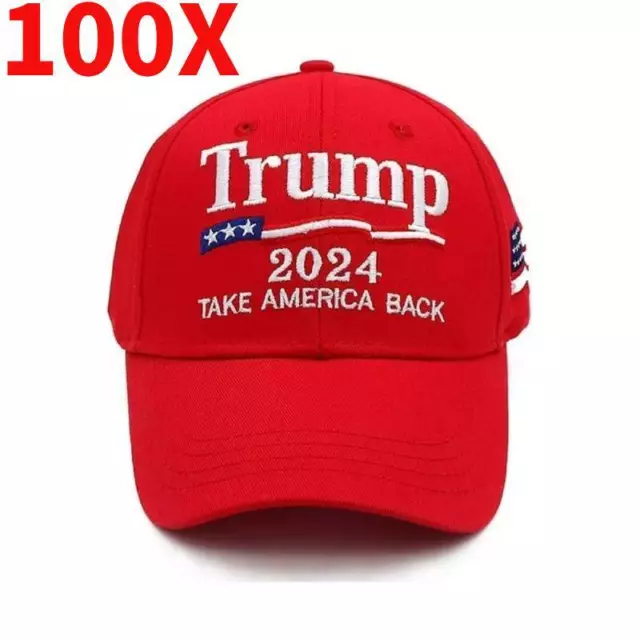 100X Trump 2024 President Donald Trump Make America Great Again Hat FLEX FIT，HAT