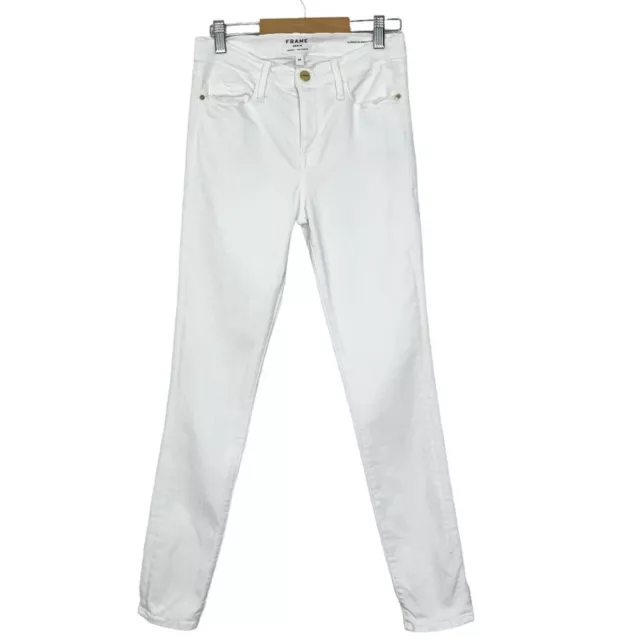 Frame Le Skinny de Jeanne Crop Jeans Womens White Size 28