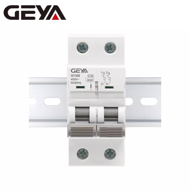 GEYA MCB Circuit Breaker 2Pole Type C 6kA 6 10 16 25 32 40 50 63 80 100 125Amp